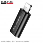 Adaptor lightning male la Type-C female Borofone BV26A negru