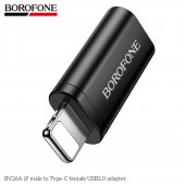 Adaptor lightning male la Type-C female Borofone BV26A negru