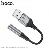 Adaptor Type-C la 3.5mm digital audio Hoco LS36 Fresh Digital negru