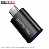 Adaptor Type-C male la USB 3.0 female Borofone BV26C negru