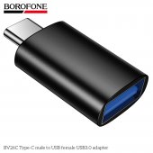 Adaptor Type-C male la USB 3.0 female Borofone BV26C negru