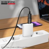 Adaptor Type-C male la USB 3.0 female Borofone BV26C negru