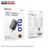 Adaptor Type-C male la USB 3.0 female Borofone BV26C negru
