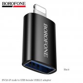 Adaptor USB 2.0 female la lightning male Borofone BV26 negru