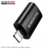Adaptor USB 2.0 female la lightning male Borofone BV26 negru