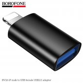 Adaptor USB 2.0 female la lightning male Borofone BV26 negru