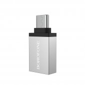 Adaptor USB 3.0 la type-c Borofone BV3 argintiu