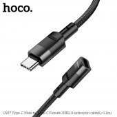 Cablu adaptor Hoco U107 Type-C male la type-C female 1.2m