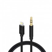 Cablu conversie audio digital lightning la AUX SX34 nylon negru