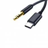 Cablu conversie audio digital Type-C la AUX SX32 nylon negru