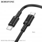 Cablu de date Borofone BX111 Feliz Type-C la Type-C 60W 1m negru