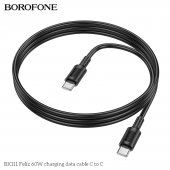 Cablu de date Borofone BX111 Feliz Type-C la Type-C 60W 1m negru