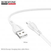 Cablu de date Borofone BX121 Energy Micro 1m alb