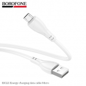 Cablu de date Borofone BX121 Energy Micro 1m alb