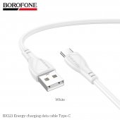 Cablu de date Borofone BX121 Energy Type-C 1m alb