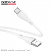 Cablu de date Borofone BX121 Energy Type-C 1m alb