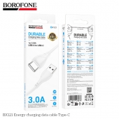 Cablu de date Borofone BX121 Energy Type-C 1m alb