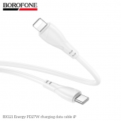 Cablu de date Borofone BX121 Energy Type-C la lightning 1m 27W alb