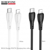 Cablu de date Borofone BX121 Energy Type-C la lightning 1m 27W alb