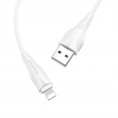 Cablu de date Borofone BX18 fast 3m lightning alb