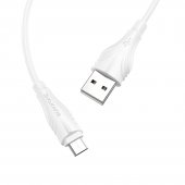 Cablu de date Borofone BX18 fast 2m micro alb