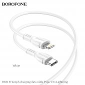 Cablu de date Borofone BX51 Type-C la lightning 1m alb