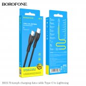 Cablu de date Borofone BX51 Type-C la lightning 1m negru