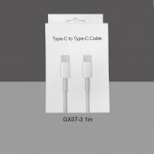 Cablu de date  GX07-3 Type-C la Type-C 1m 2.4A