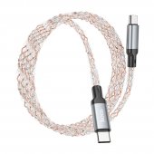 Cablu de date Hoco U112 Shine 60W Type-C la Type-C, 1m gri