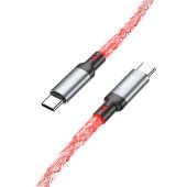 Cablu de date Hoco U112 Shine 60W Type-C la Type-C, 1m gri