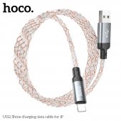 Cablu de date Hoco U112 Shine USB la lightning gri