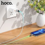 Cablu de date Hoco U112 Shine USB la lightning gri