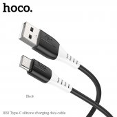 Cablu de date Hoco X82 Silicone USB la Type-C, 1m negru