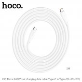 Cablu de date Hoco X93 Force 240W Type-C la Type-C 2m alb
