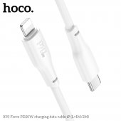 Cablu de date Hoco X93 Force Type-C la Lightning 1m alb