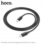 Cablu de date Hoco X96 Hyper Type-C la Type-C 60W 1m negru