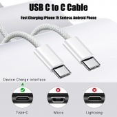 Cablu de date i15 alb 1m