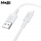 Cablu de date Mobi MC-01 USB-A la IP 2.4A alb
