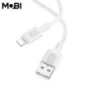 Cablu de date Mobi MC-01 USB-A la IP 2.4A alb