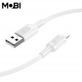 Cablu de date Mobi MC-01 USB-A la IP 2.4A alb