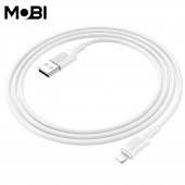 Cablu de date Mobi MC-01 USB-A la IP 2.4A alb