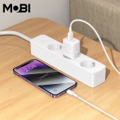 Cablu de date Mobi MC-01 USB-A la IP 2.4A alb