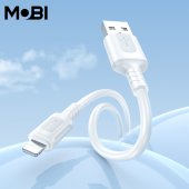 Cablu de date Mobi MC-01 USB-A la IP 2.4A alb