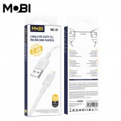 Cablu de date Mobi MC-01 USB-A la IP 2.4A alb