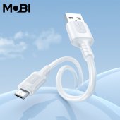 Cablu de date Mobi MC-01 USB-A la Micro 2.4A alb