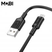 Cablu de date Mobi MC-01 USB-A la Micro 2.4A negru