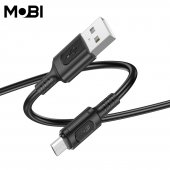 Cablu de date Mobi MC-01 USB-A la Micro 2.4A negru