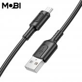 Cablu de date Mobi MC-01 USB-A la Micro 2.4A negru