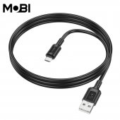 Cablu de date Mobi MC-01 USB-A la Micro 2.4A negru