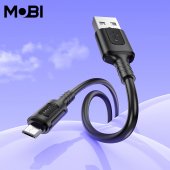 Cablu de date Mobi MC-01 USB-A la Micro 2.4A negru